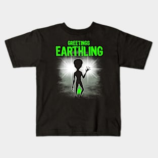 Alien, Aliens, UFO, UAP, Space Unknown Flight Object Kids T-Shirt